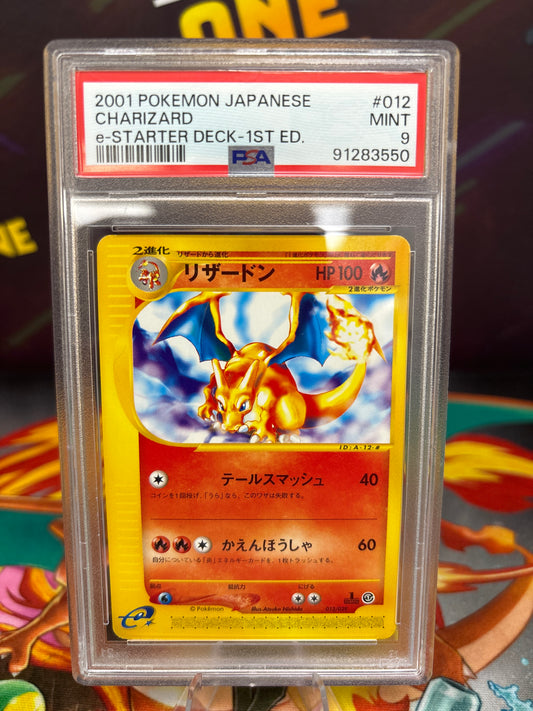 Charizard - e-Starter Deck 2001 012/029 1st edition - PSA 9