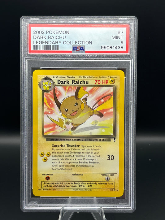 Dark Raichu - Legendary Collection 7/110 Non-Holo - PSA 9