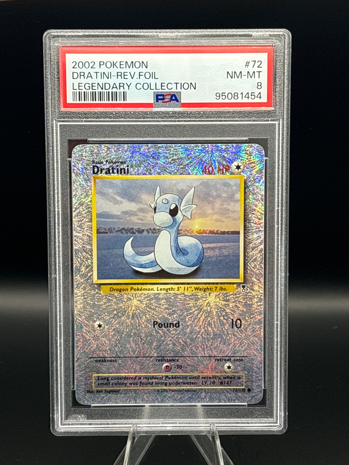 Dratini - Legendary Collection 72/110 Reverse Holo - PSA 8