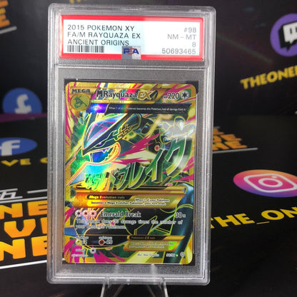 M Rayquaza EX - Ancient Origins 98/98 - PSA 8