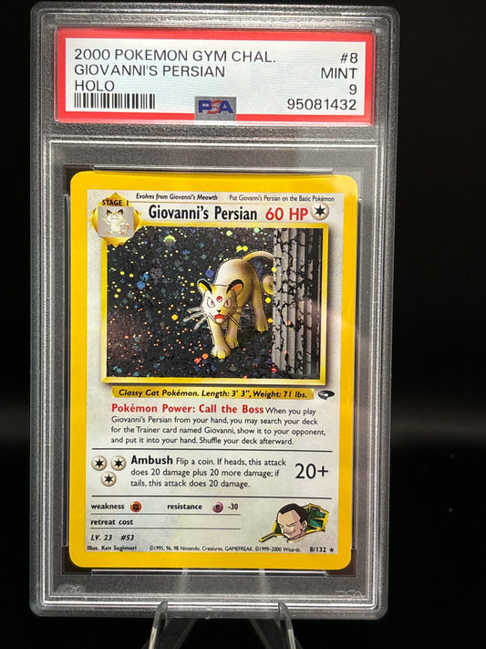 Giovanni's Persian - Gym Challenge 8/132 - PSA 9