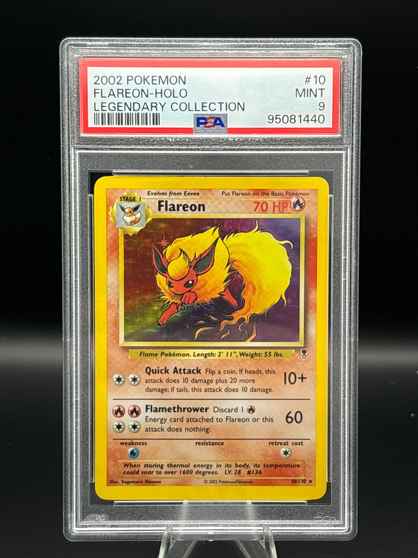 Flareon - Legendary Collection 10/110 Holo - PSA 9