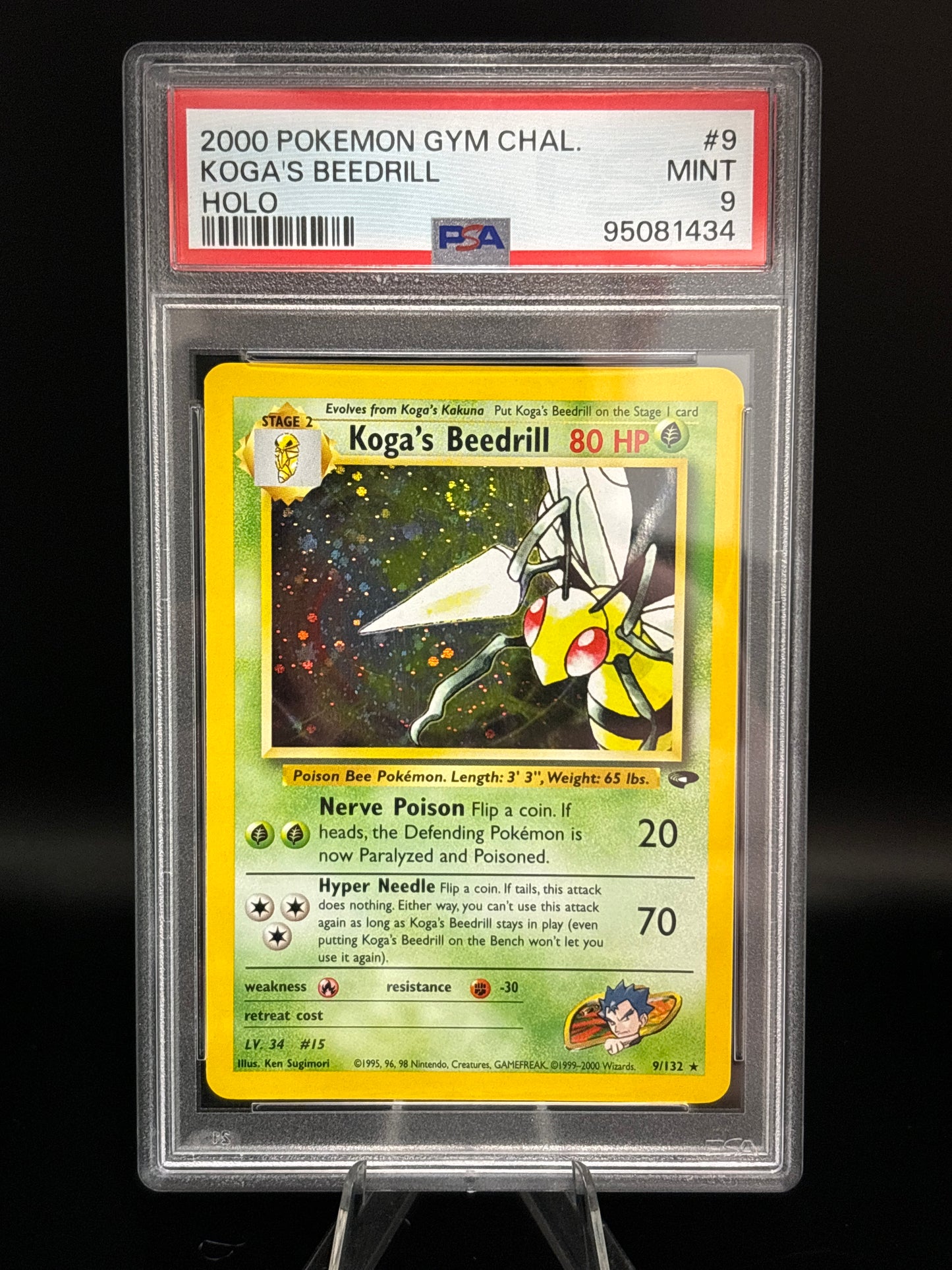 Koga's Beedrill - Gym Challenge 9/132 - PSA 9