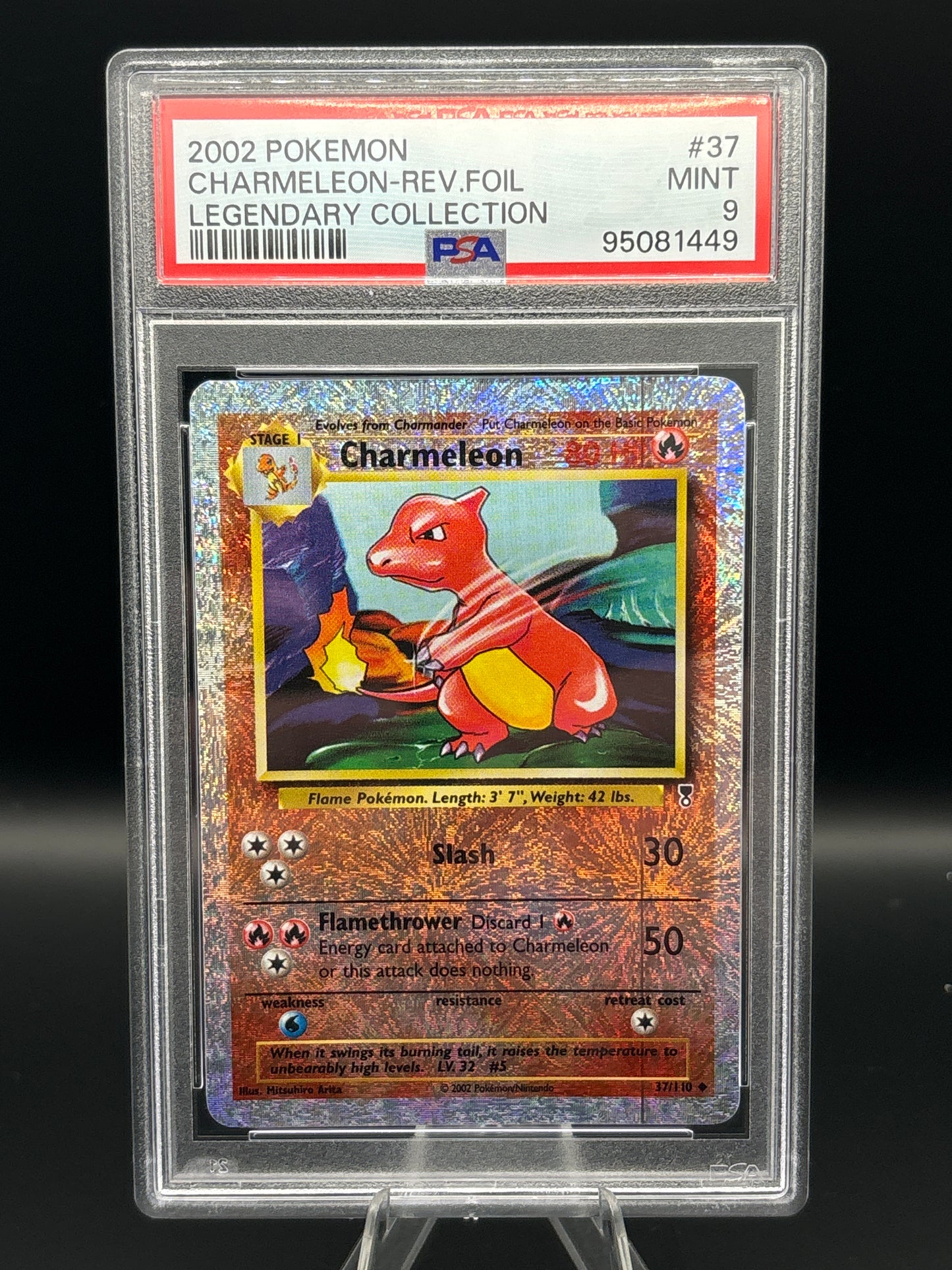 Charmeleon - Legendary Collection 37/110 Reverse Holo - PSA 9