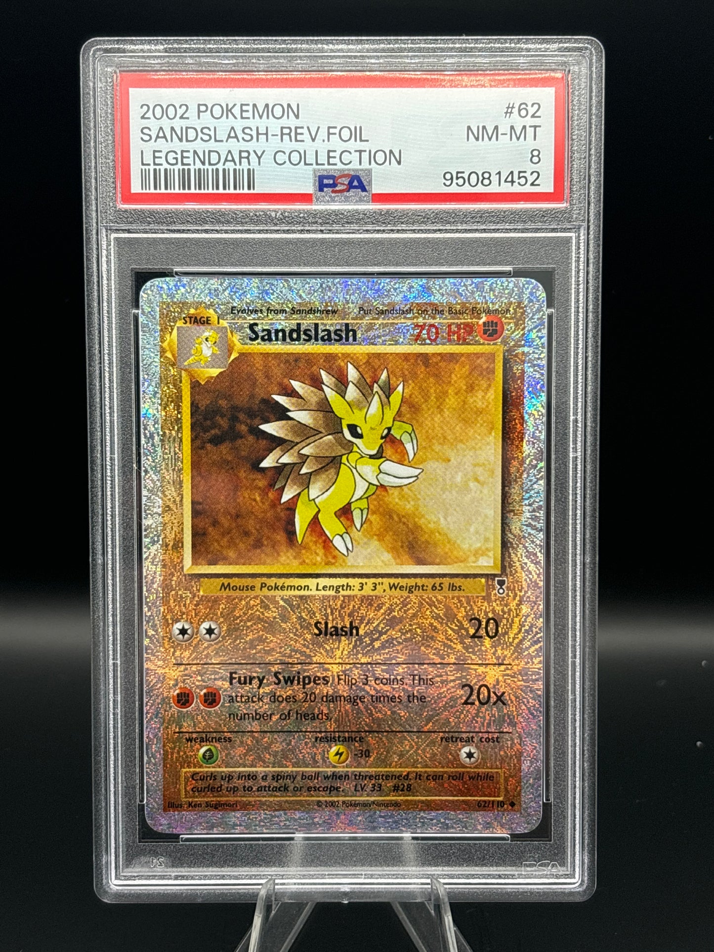 Sandslash - Legendary Collection 62/110 Reverse holo - PSA 8