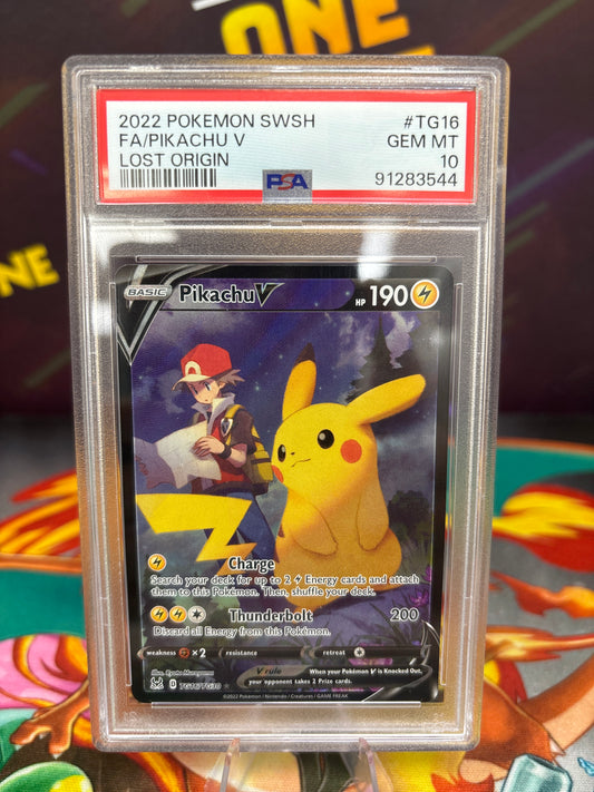 Pikachu V - Lost Origin TG16/TG30 - PSA 10