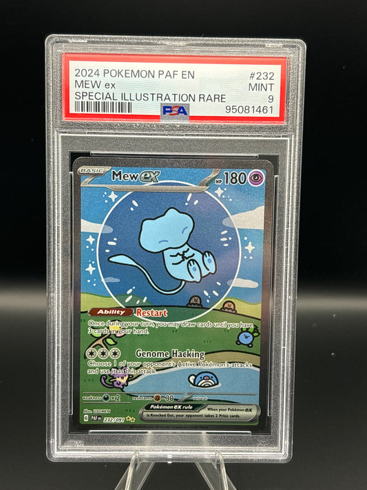 Mew ex- Paldean Fates 232/091 - PSA 9