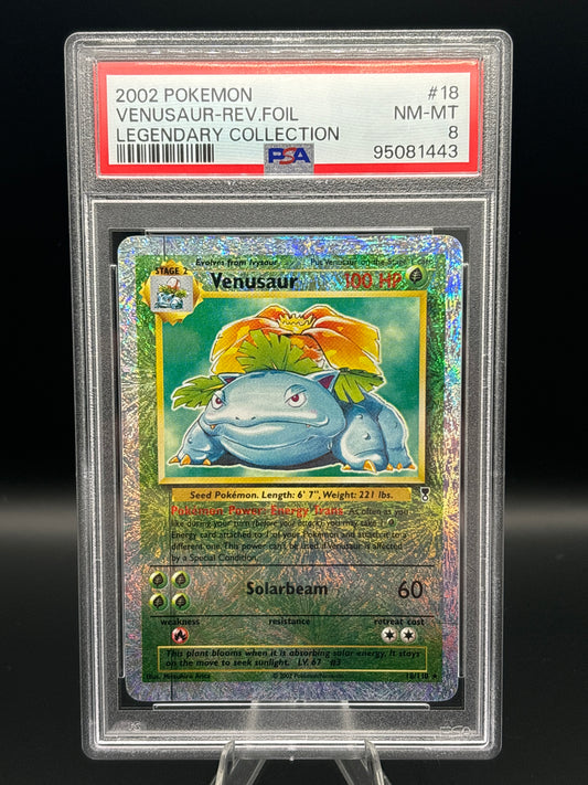 Venusaur - Legendary Collection 18/110 Reverse Holo - PSA 8