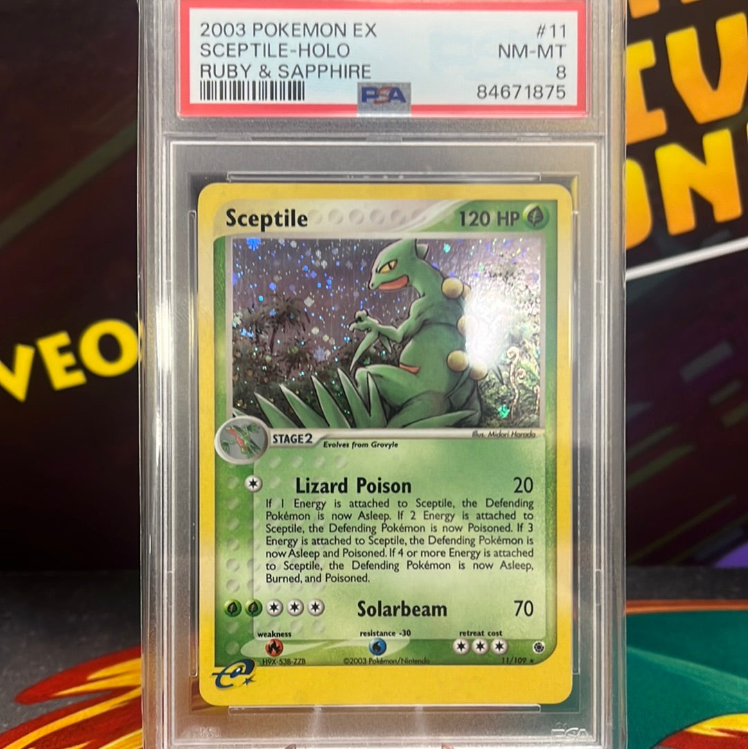 Sceptile - Ex Ruby & Sapphire 11/109 - PSA 8