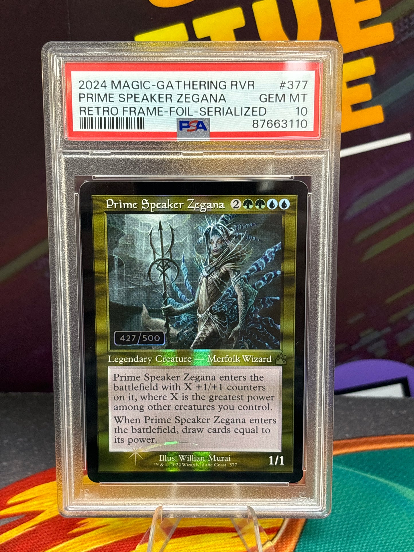 MTG - Prime Speaker Zegana - Ravnica Remastered #377 Serialized PSA 10