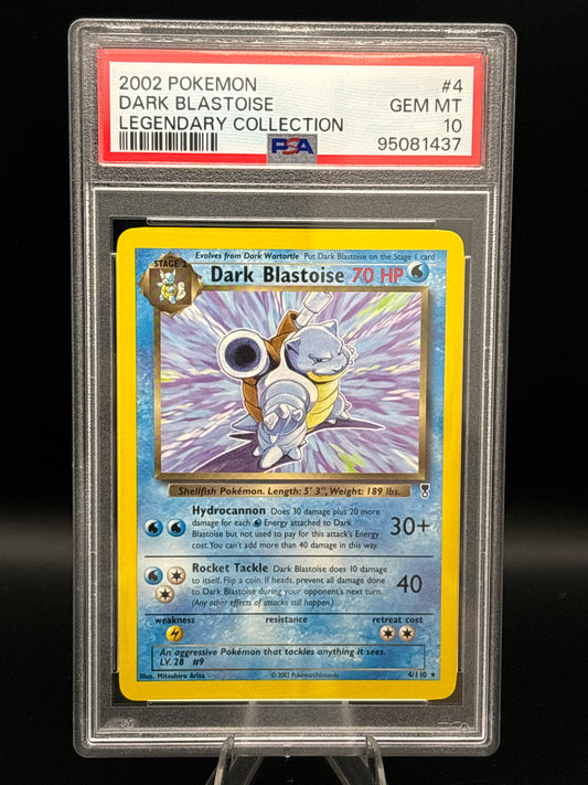 Dark Blastoise - Legendary Collection 4/110 Non Holo - PSA 10