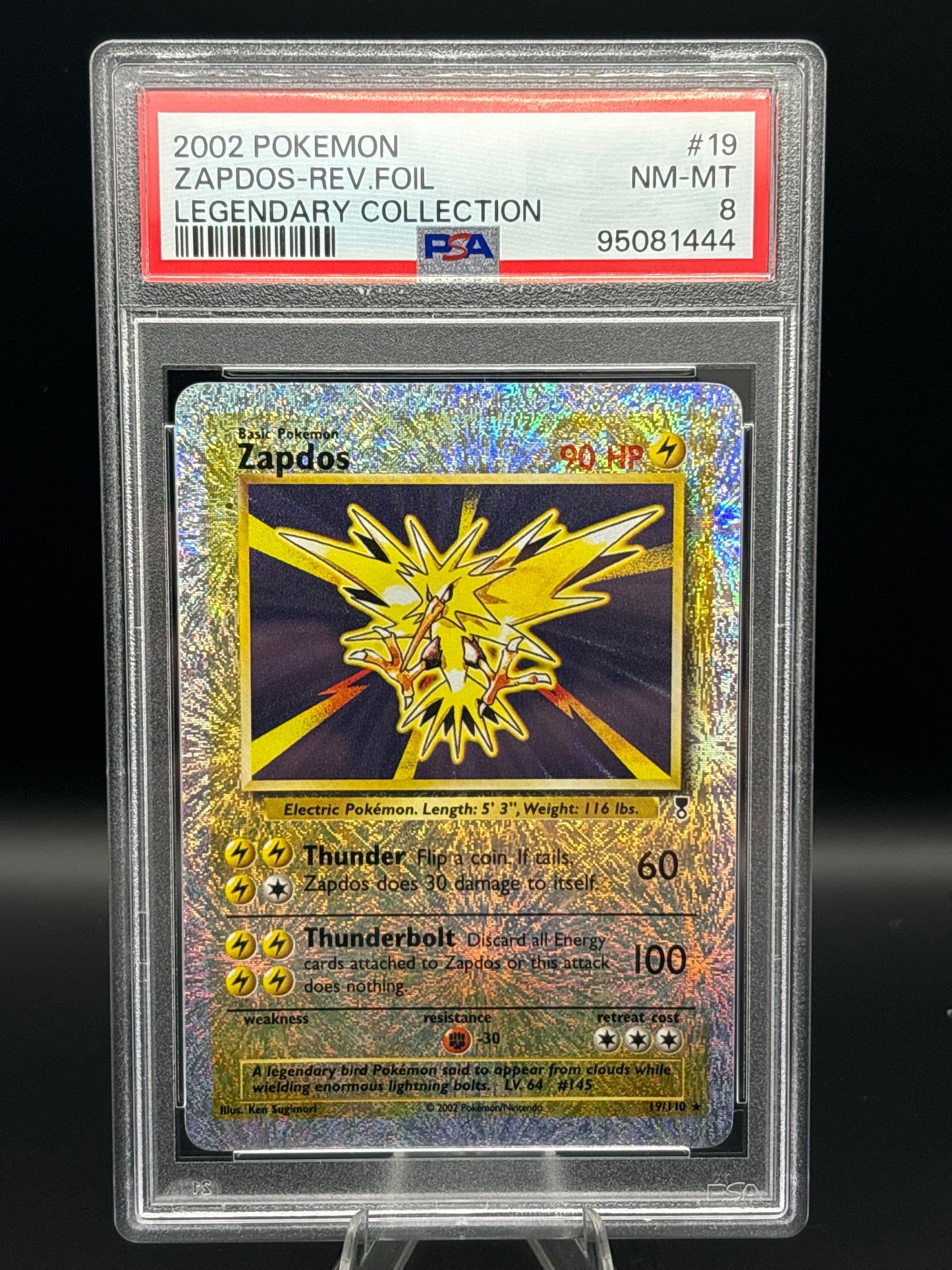 Zapdos - Legendary Collection 19/110 Reverse Holo - PSA 8