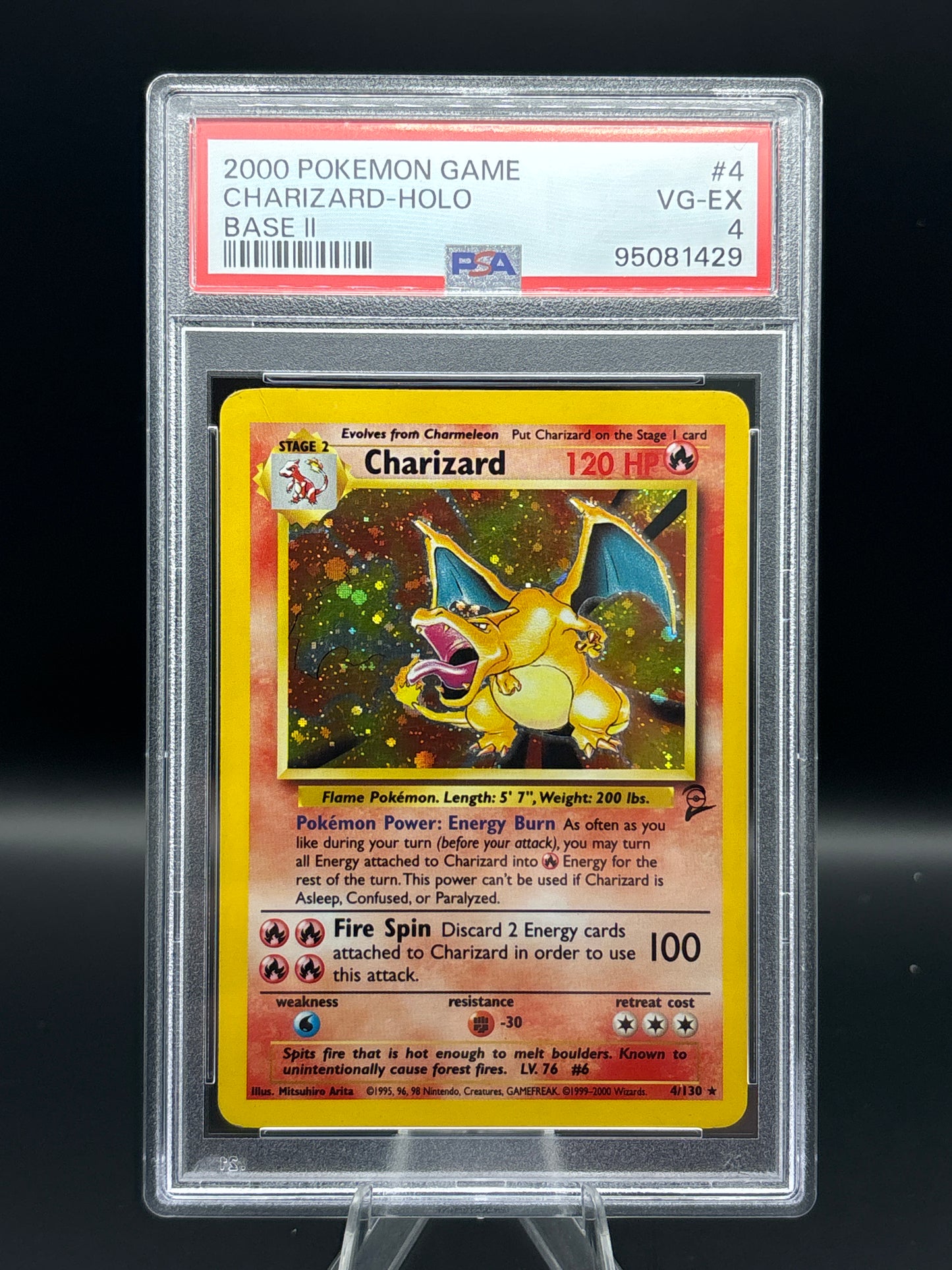 Charizard - Base set II 4/130 - PSA 4