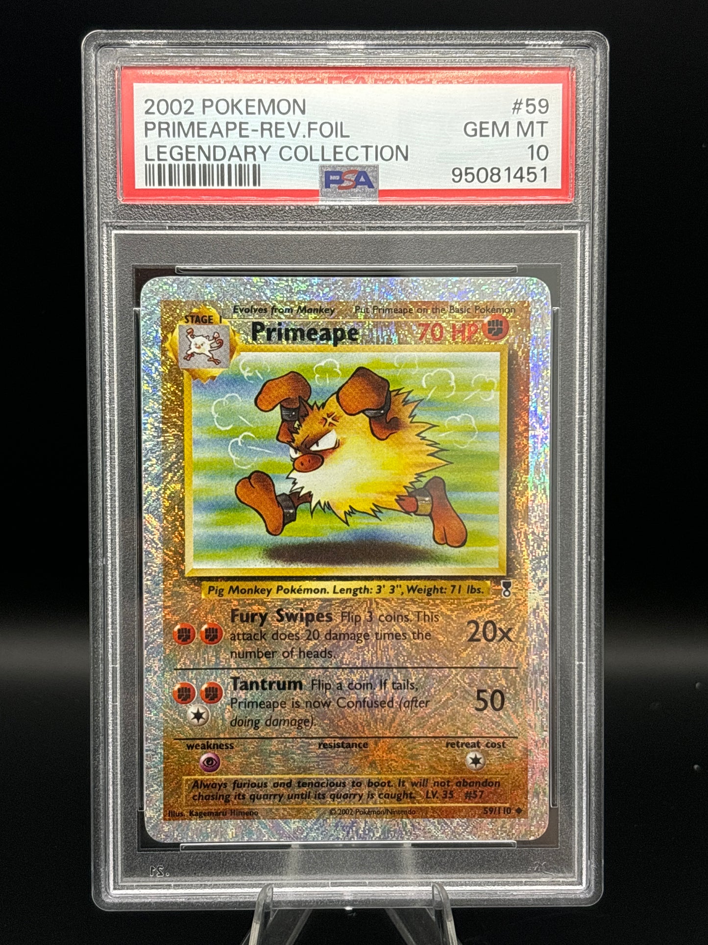 Primeape - Legendary Collection 59/110 Reverse Holo - PSA 10