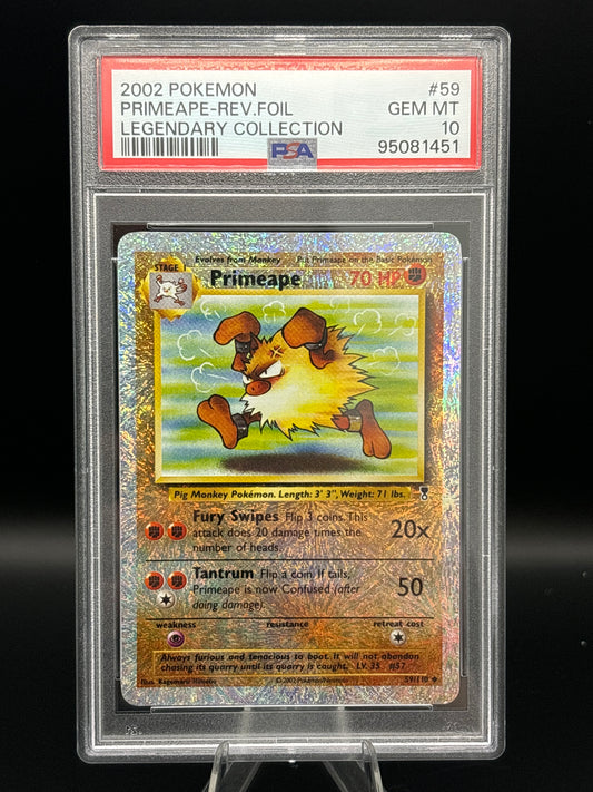 Primeape - Legendary Collection 59/110 Reverse Holo - PSA 10