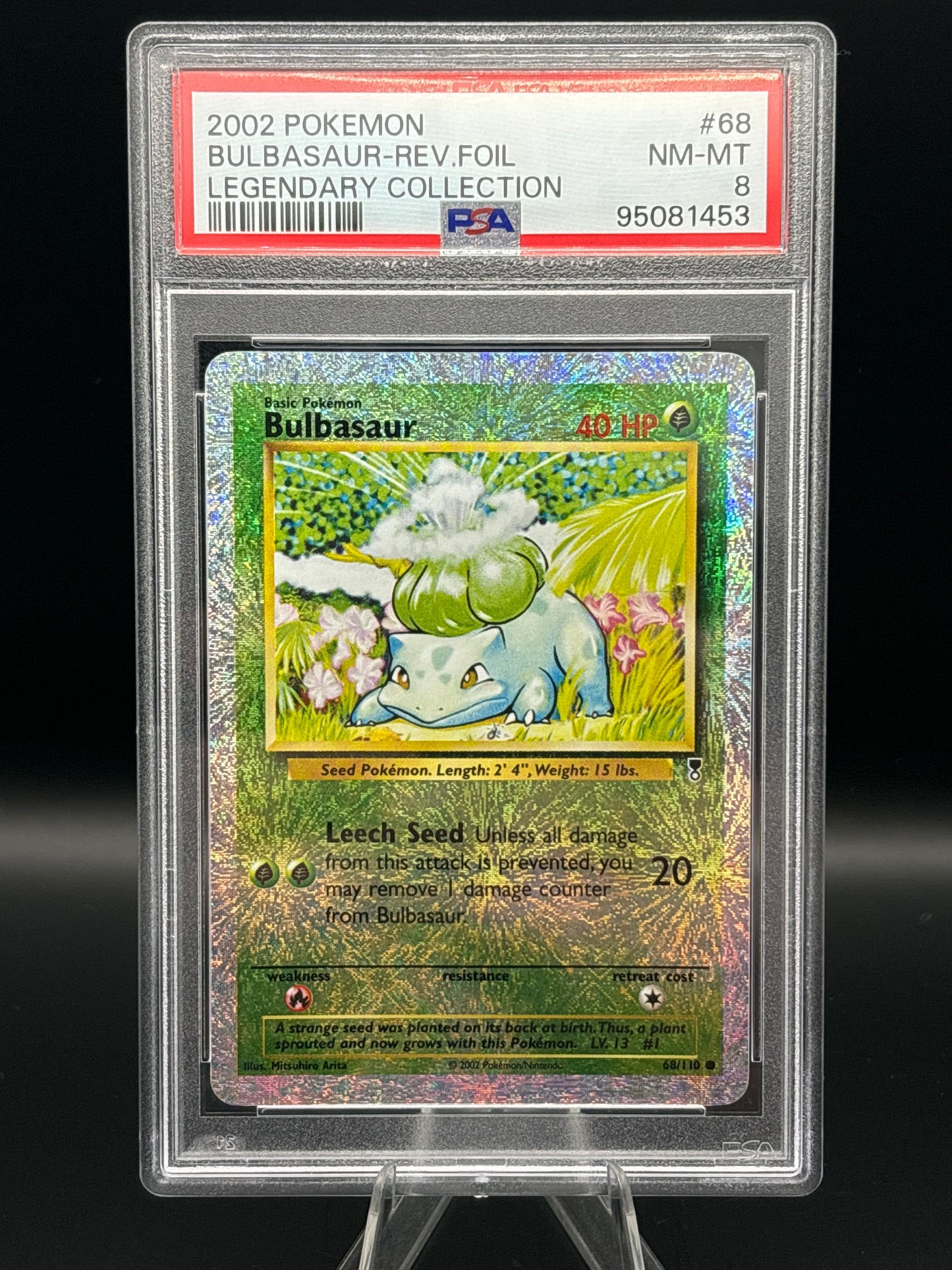 Bulbasaur - Legendary Collection 68/110 Reverse Holo - PSA 8