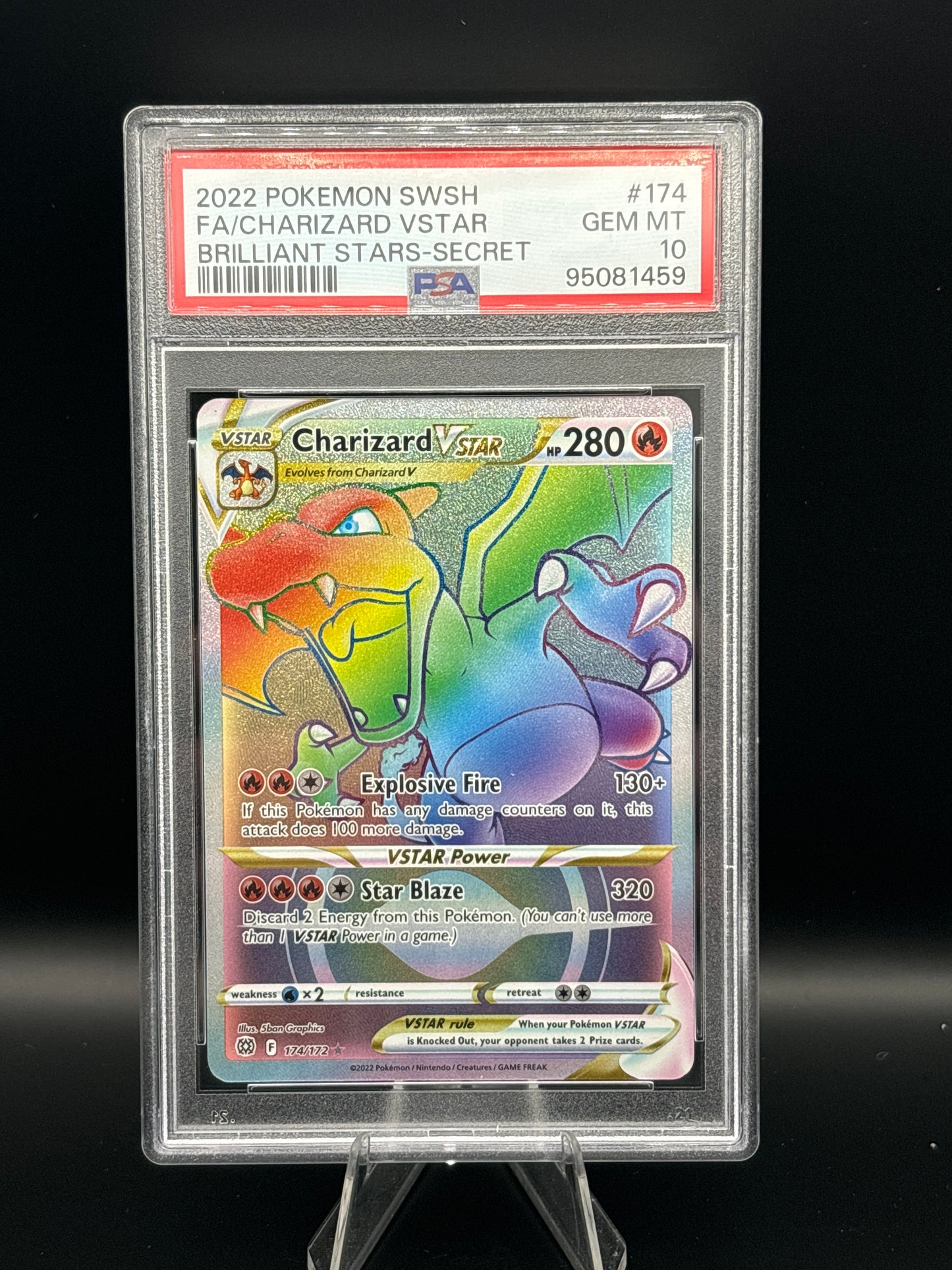 Charizard Vstar - Brilliant Stars 174/172 - PSA 10