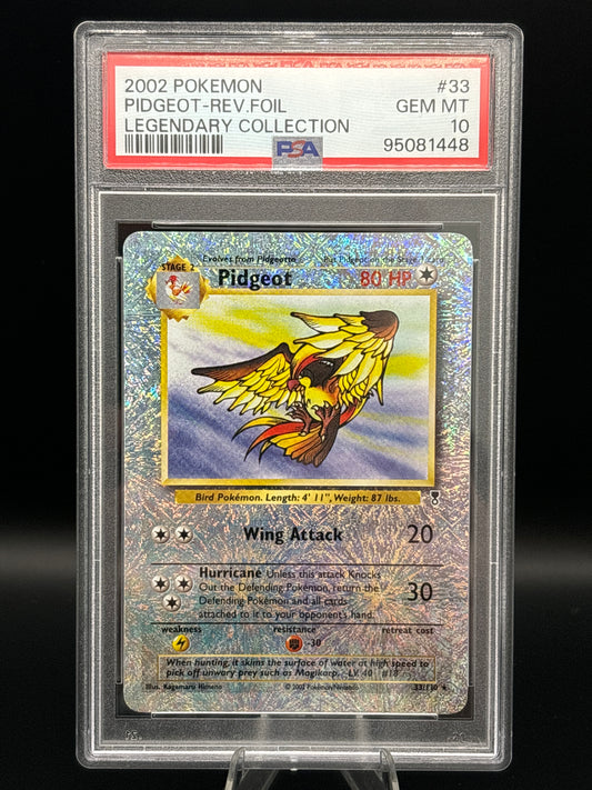 Pidgeot - Legendary Collection 33/110 Reverse Holo - PSA 10