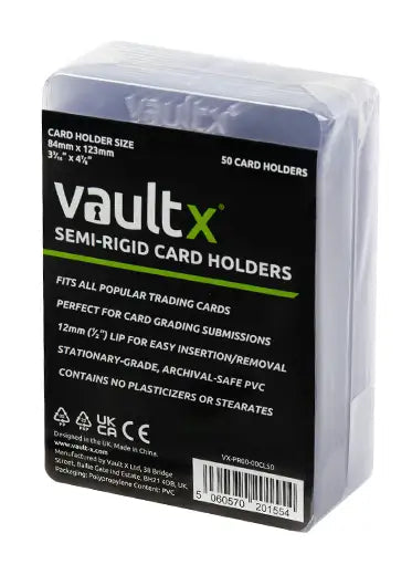 Vault X - Semi-Rigid Card Holders (50 pack)