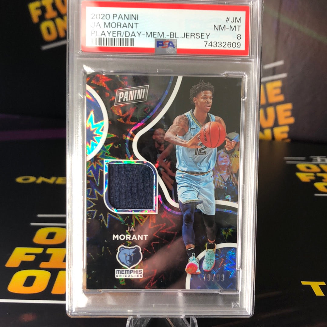 Ja Morant - Game Worn/Used Player Patch - PSA 8