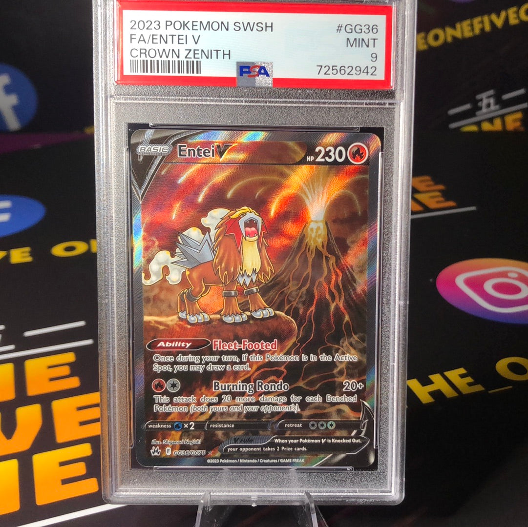 Entei V - Crown Zenith GG36/GG70  - PSA 9