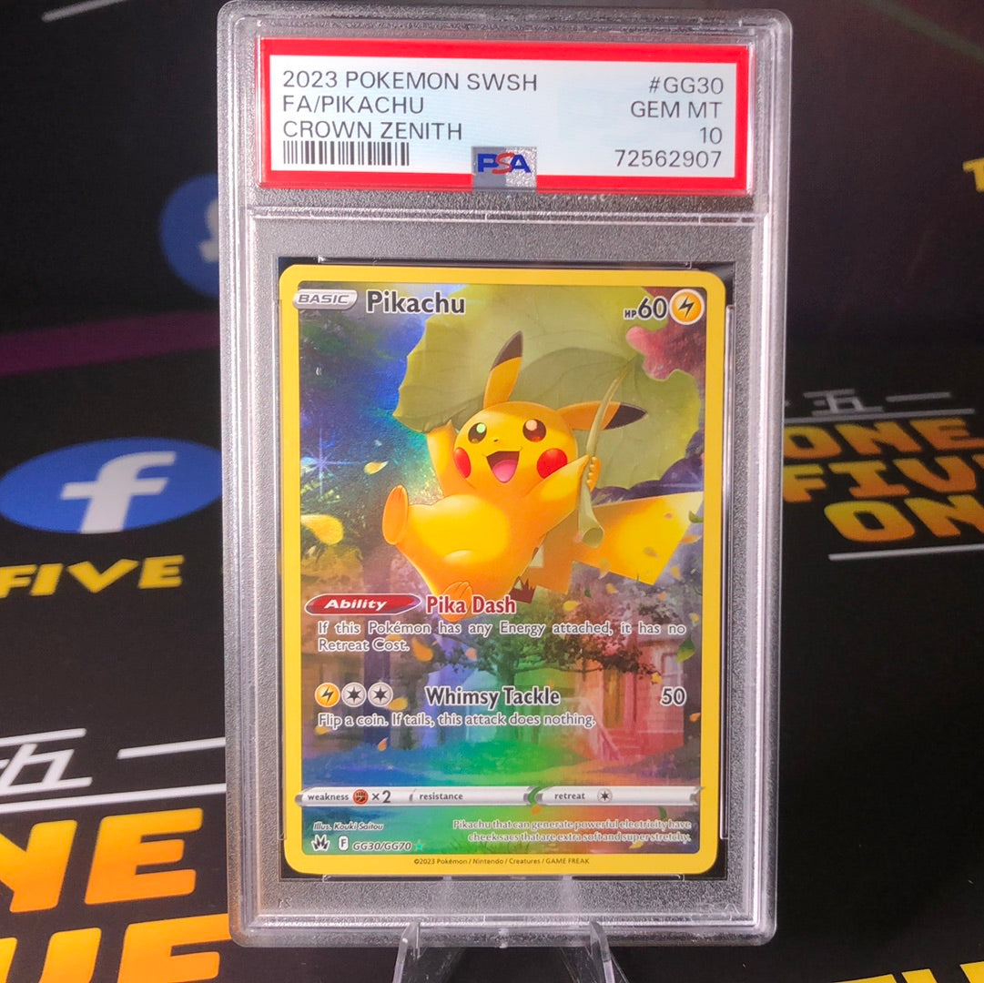 Pikachu - Crown Zenith GG30/GG70  -PSA 10