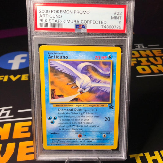 Articuno PSA 9 Black Star Promo #22 Kimura Corrected