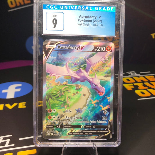 Aerodactyl V Alt Art CGC 9 - Pokemon TCG Lost Origin 180/196