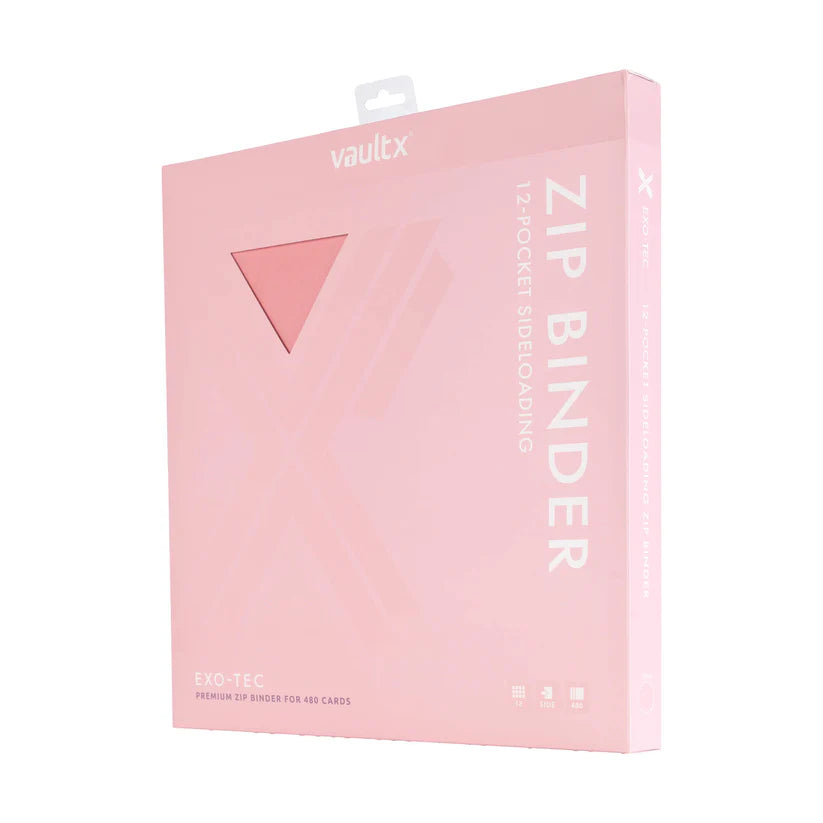 VaultX - 12-Pocket Exo-Tec® Zip Binder - Just Pink