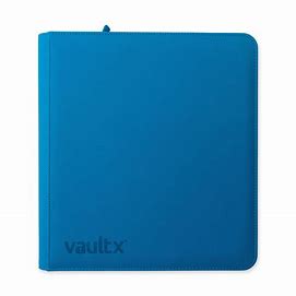 VaultX - 12-Pocket Exo-Tec® Zip Binder - Neon Blue