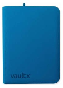 VaultX - 9-Pocket Exo-Tec® Zip Binder - Neon Blue